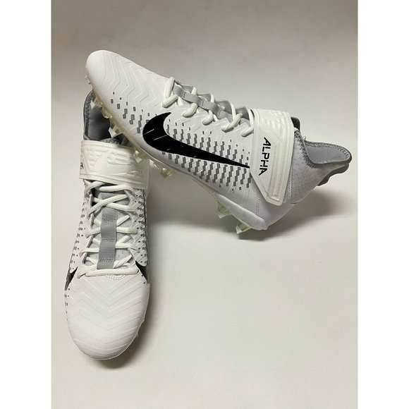 Nike Alpha Menace Pro 2 Football Cleats White Black AQ3209-100 Men’s
